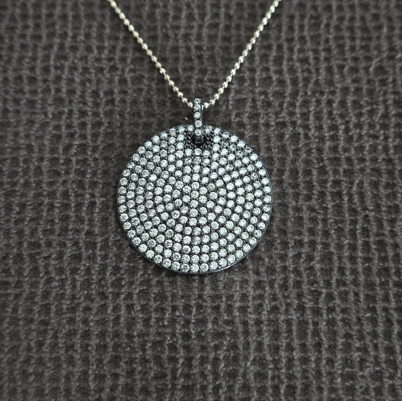 Mary Louise Designs Pave Disc💿 Pendant Necklace - Picture 3 of 15